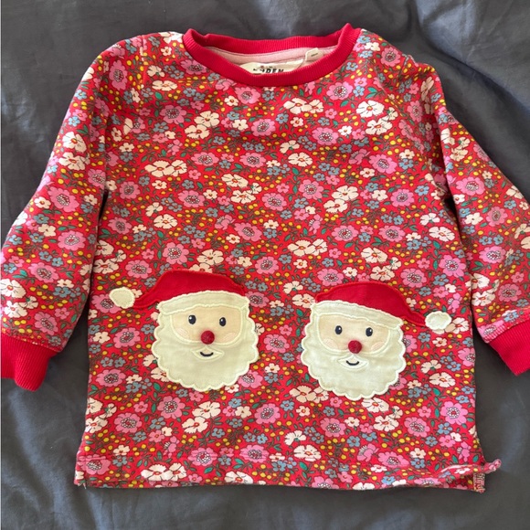 Mini Boden Other - Mini Boden Red Floral Santa Dress